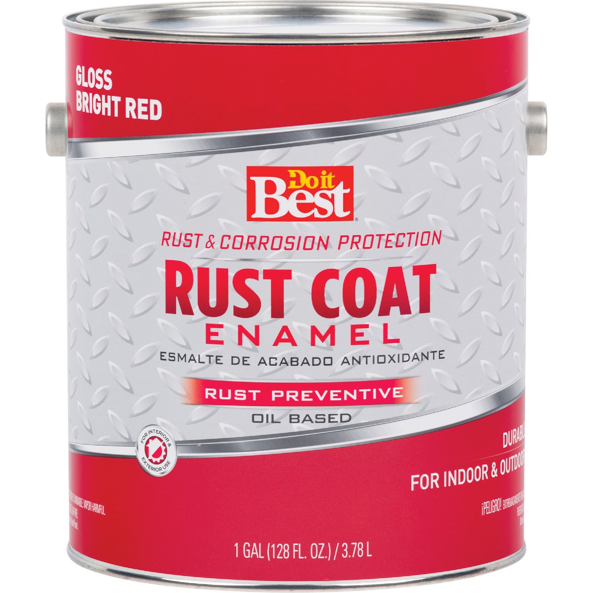 Do it Best Rust Coat Oil-Based Gloss Enamel, Bright Red, 1 Gal.
