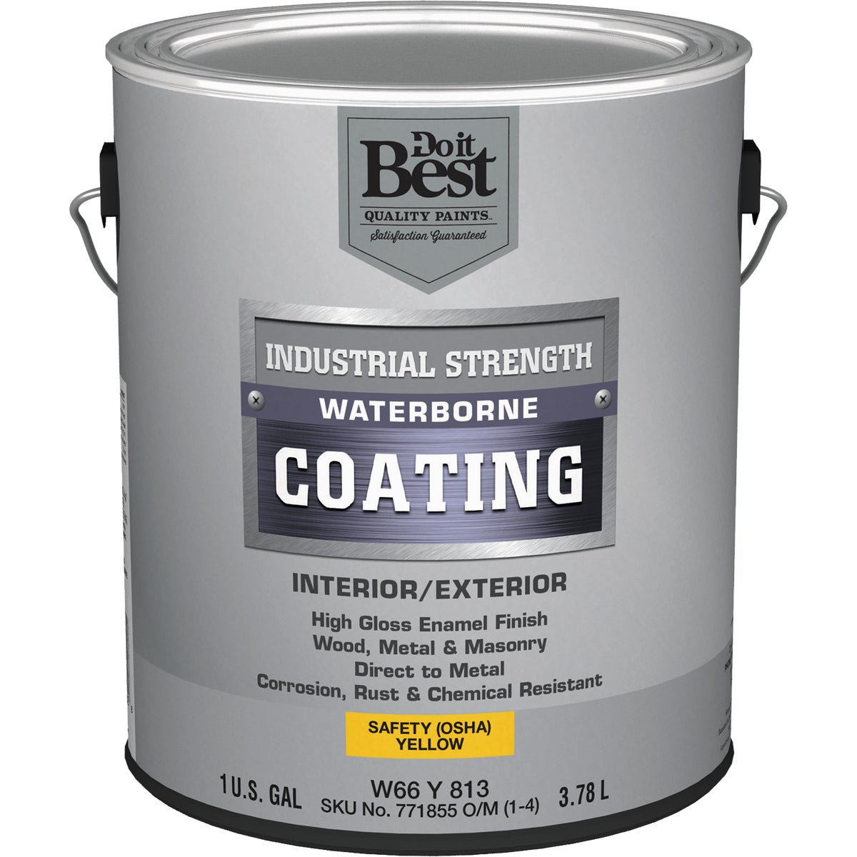 Do it Best Waterborne Industrial Enamel, Osha Yellow, 1 Gal.