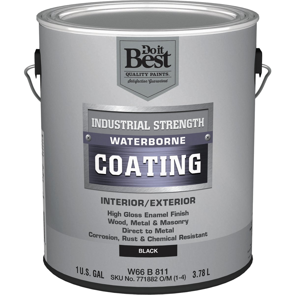 Do it Best Waterborne Industrial Enamel, Black, 1 Gal.