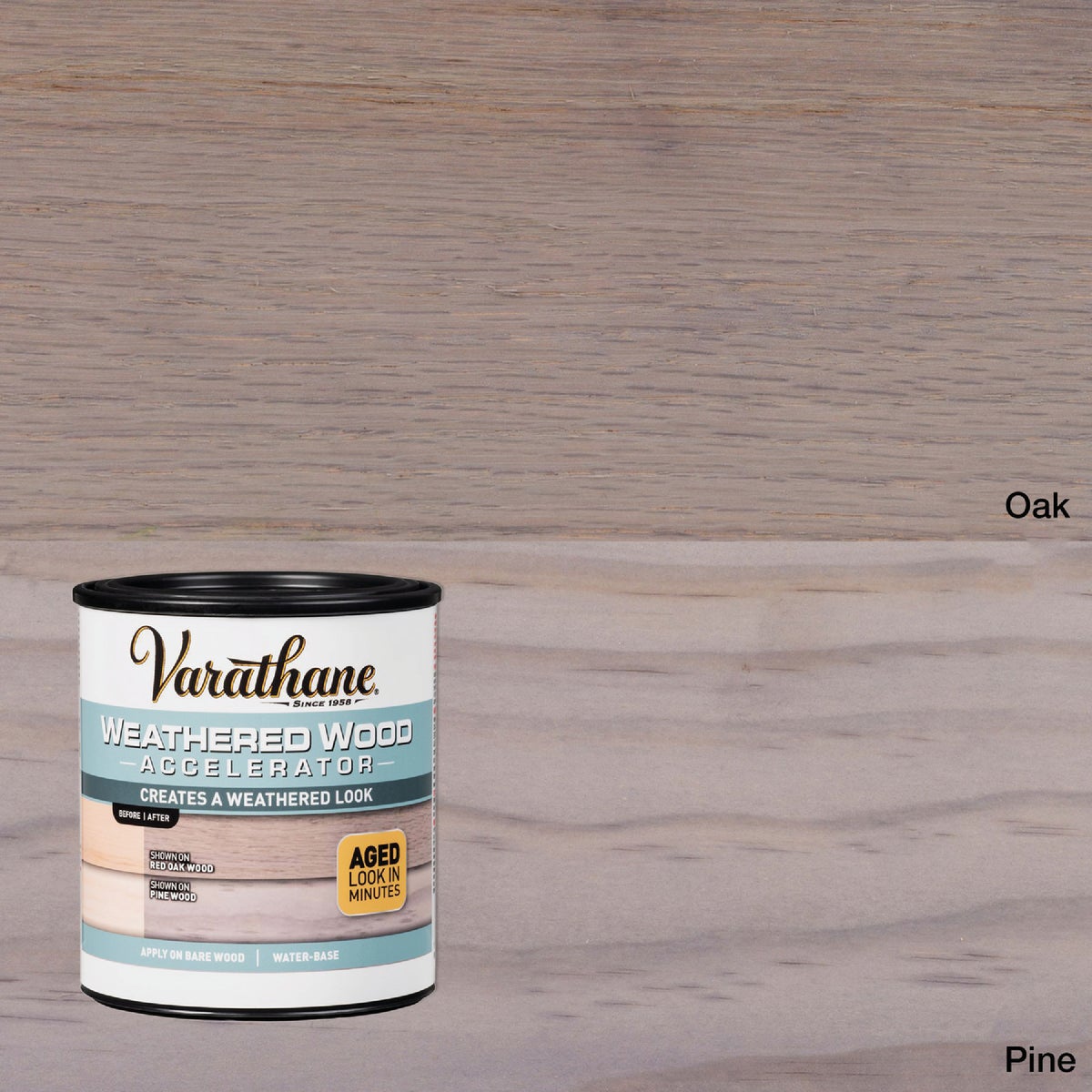 Varathane Weathered Wood Accelerator Stain, Gray, 1 Qt.