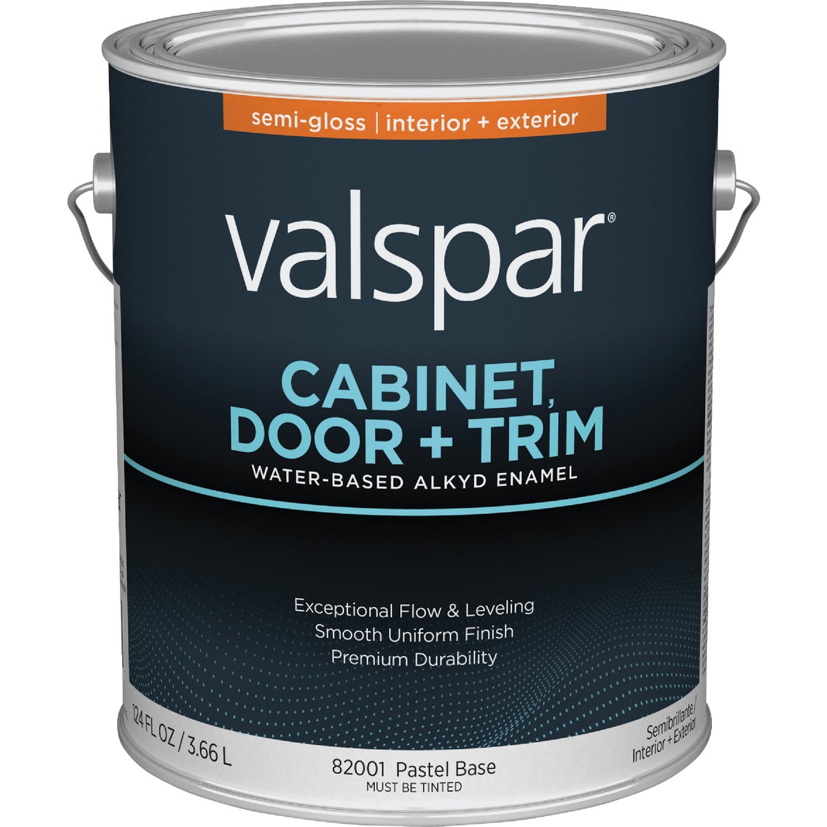 Valspar Cabinet Door & Trim Waterborne Alkyd Semi-Gloss Interior/Exterior Enamel, Pastel Base, 1 Gal.