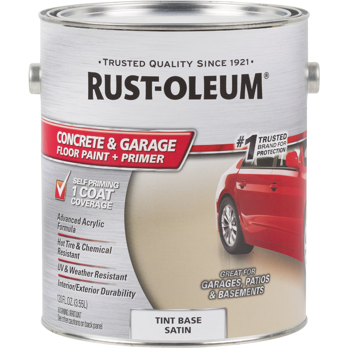 Rust-Oleum Concrete & Garage Floor Paint & Primer, 1 Gal., Tint Base