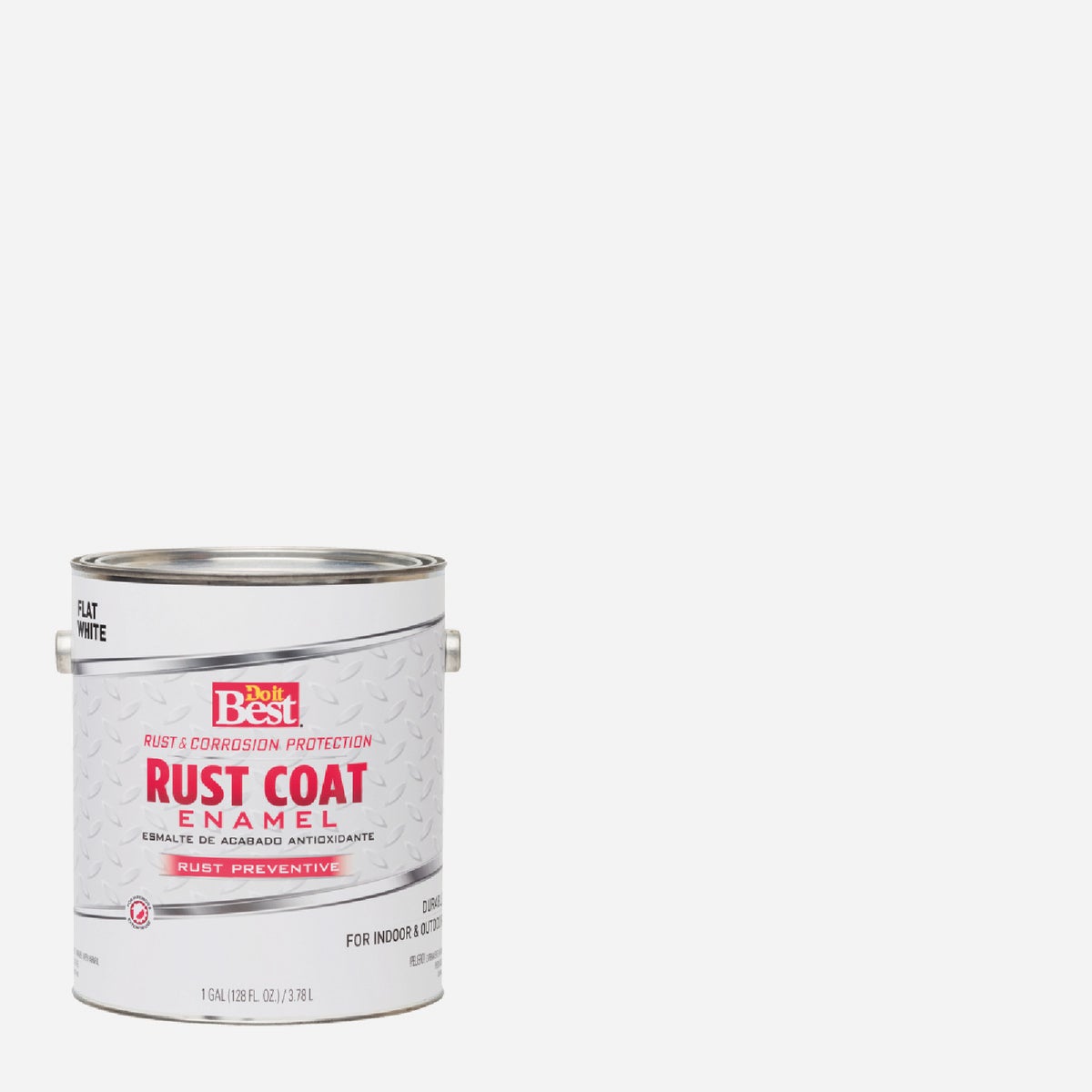 Do it Best Rust Coat Oil-Based Flat Enamel, White, 1 Gal.