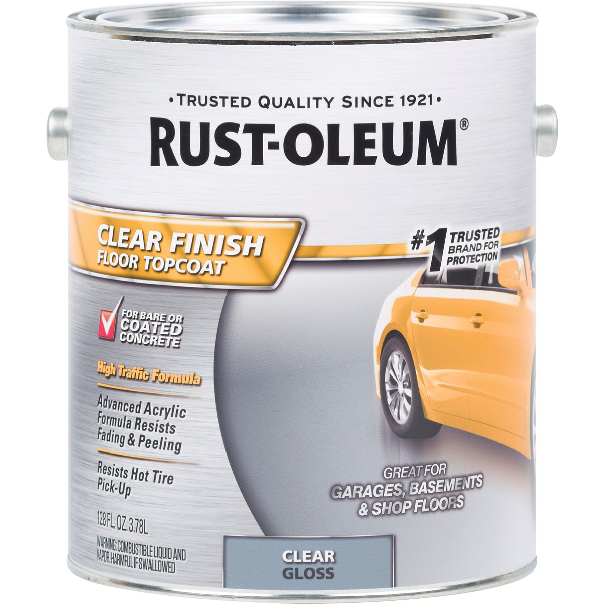 Rust-Oleum Clear Finish Topcoat Floor Coating, 1 Gal.