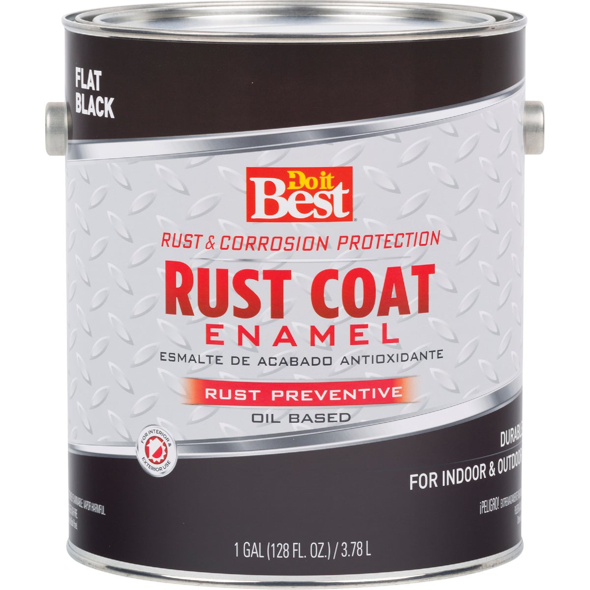 Do it Best Rust Coat Oil-Based Flat Enamel, Black, 1 Gal.
