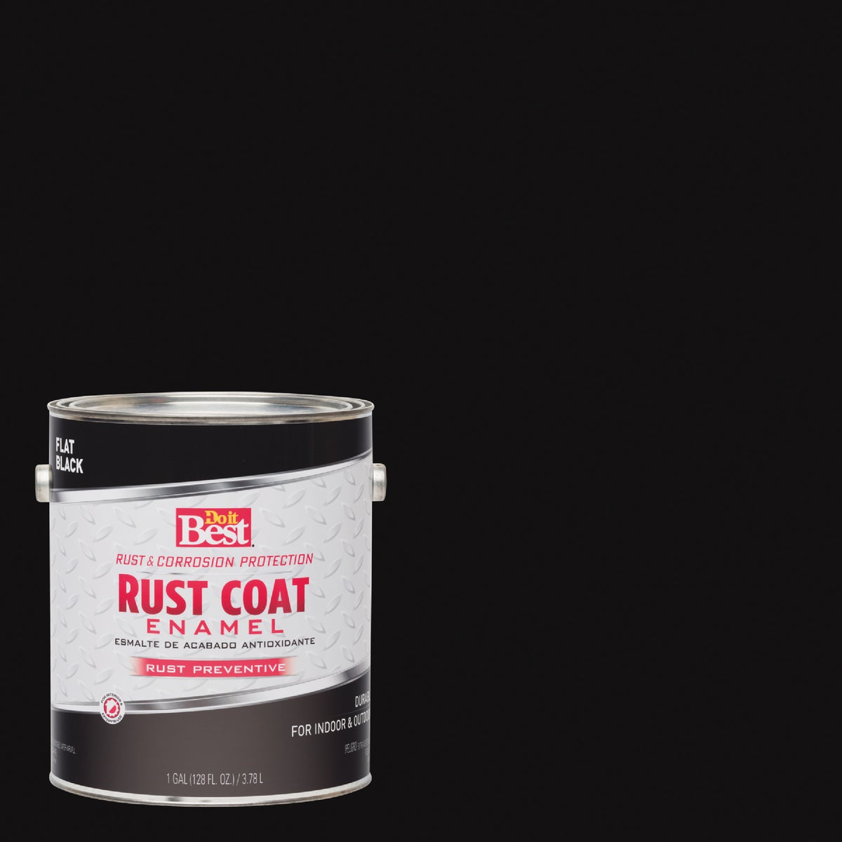 Do it Best Rust Coat Oil-Based Flat Enamel, Black, 1 Gal.