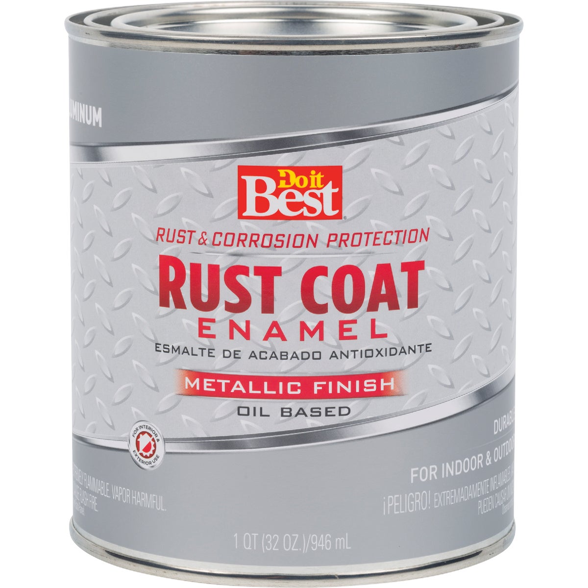 Do it Best Rust Coat Oil-Based Gloss Enamel, Aluminum, 1 Qt.