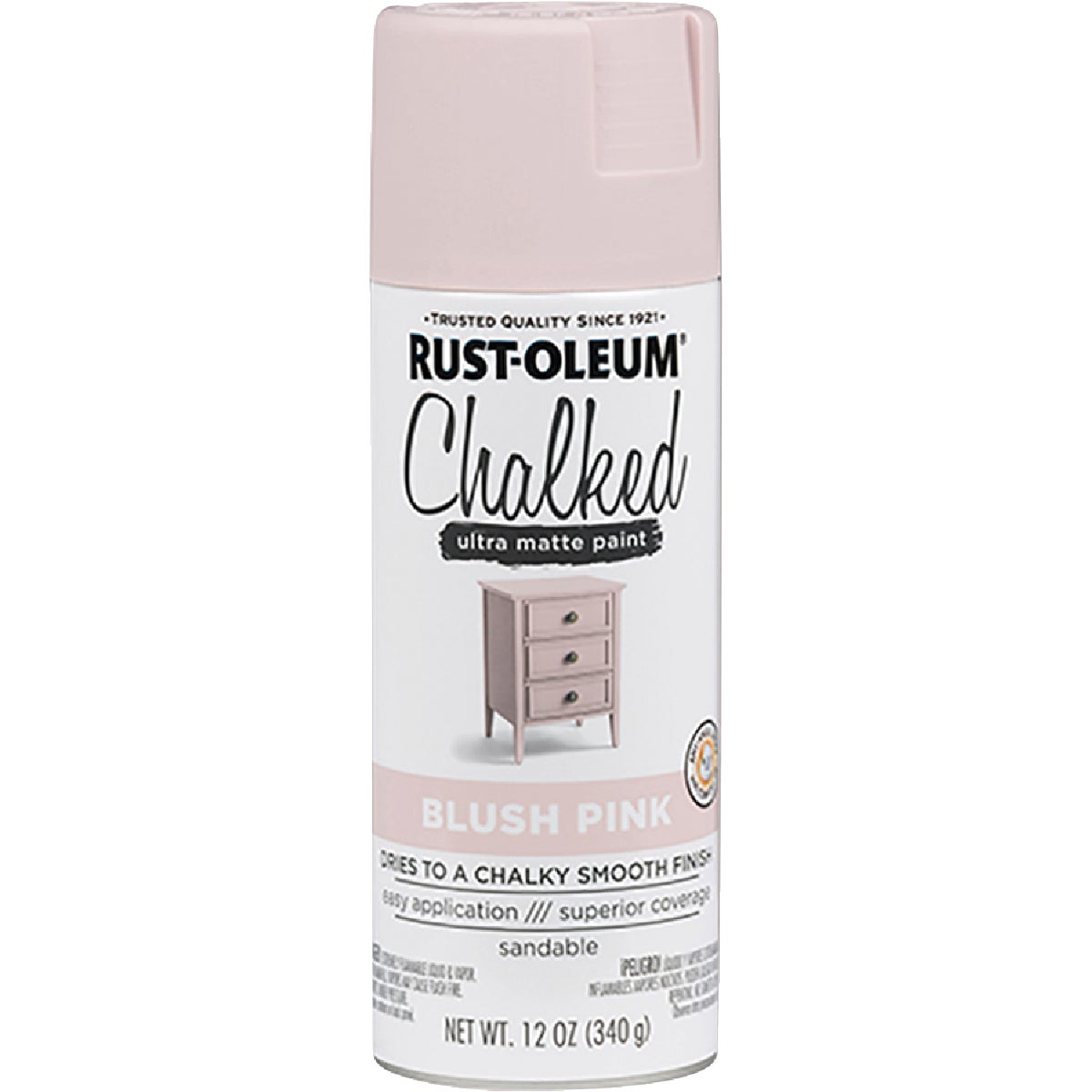 Rust-Oleum Chalked 12 Oz. Ultra Matte Spray Paint, Blush Pink