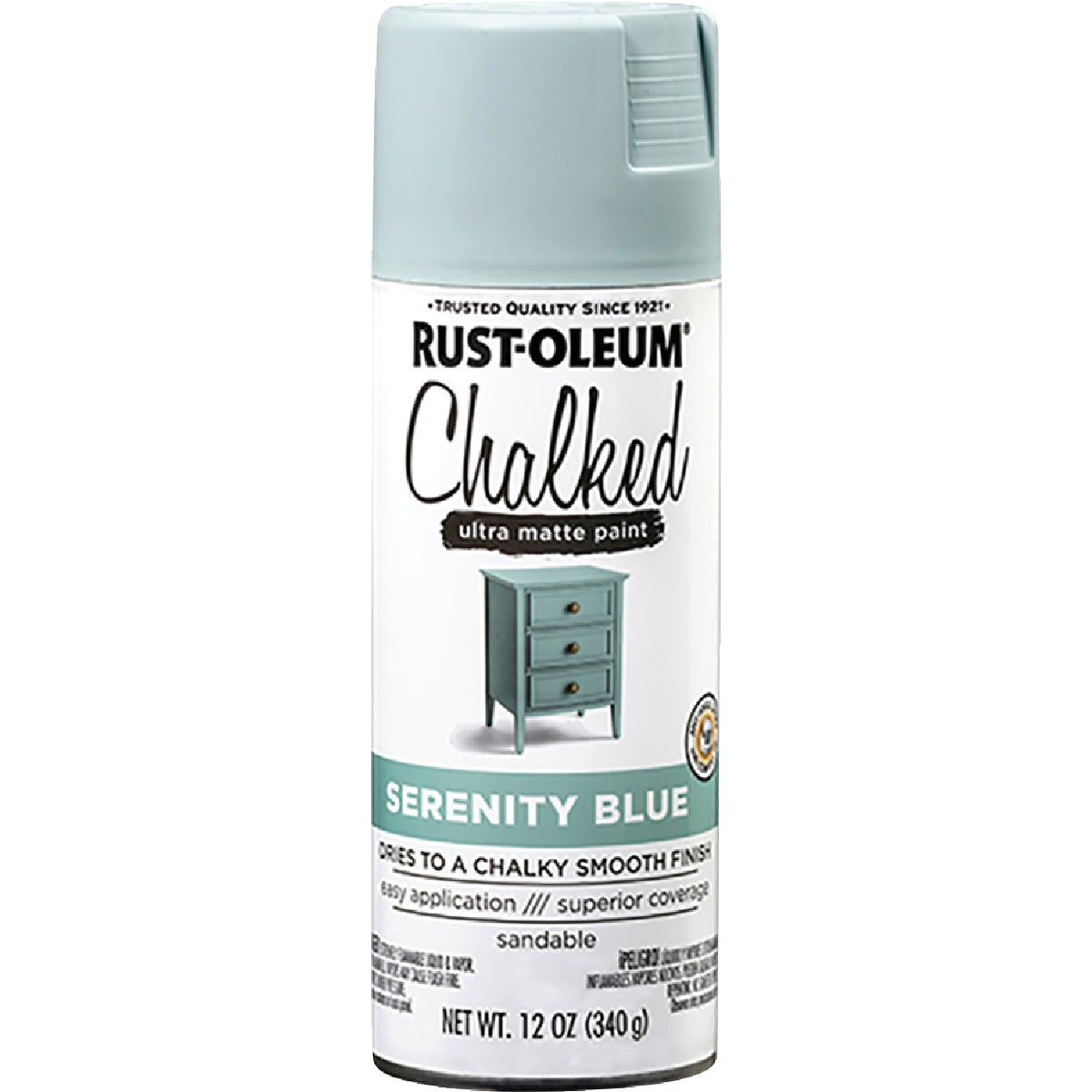 Rust-Oleum Chalked 12 Oz. Ultra Matte Spray Paint, Serenity Blue