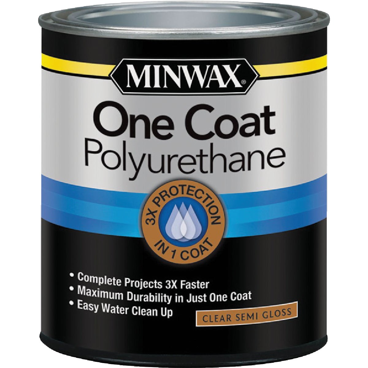 Minwax One Coat 1 Qt. Semi-Gloss Interior Polyurethane