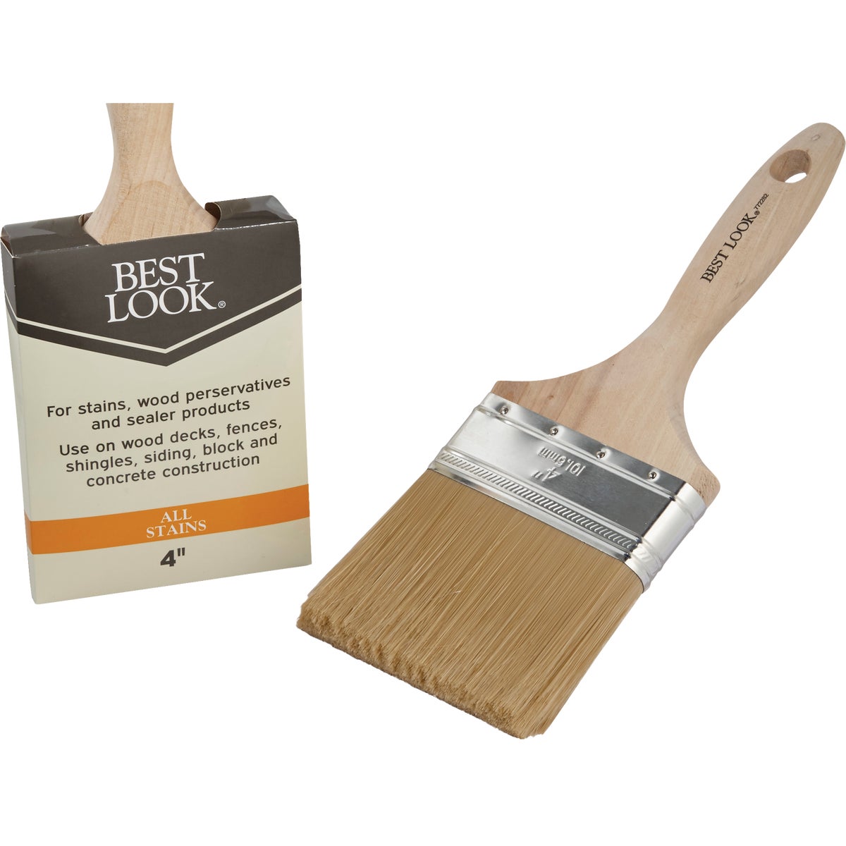 Best Look 4 In. Polyester Staining & Waterproofing Stain Brush