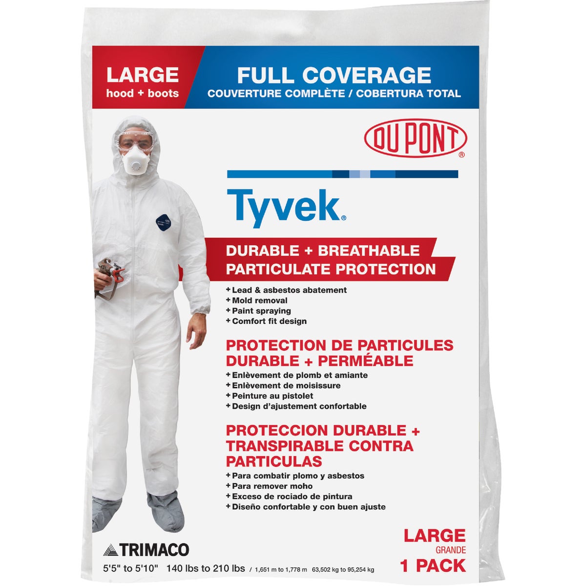 LG TYVEK FULL COVERALLS