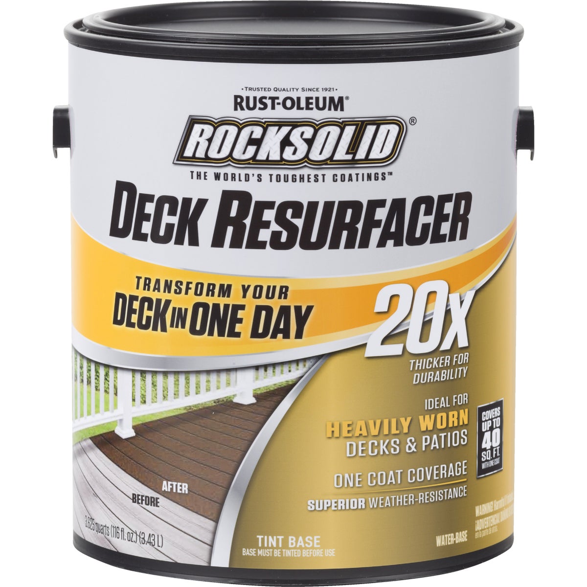 Rust-Oleum RockSolid Tint Base Deck Resurfacer, 1Gal.