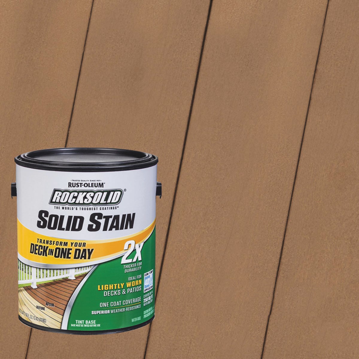 Rust-Oleum RockSolid Tint Base Solid Deck Stain, 1 Gal.