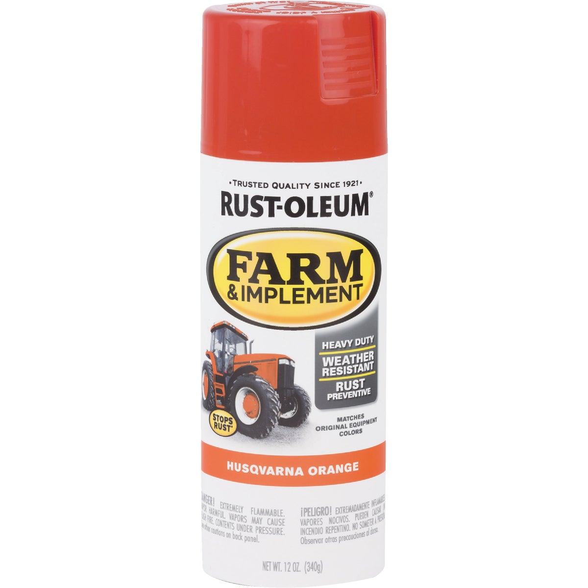 Rust-Oleum 12 Oz. Husqvarna Orange Farm & Implement Spray Paint