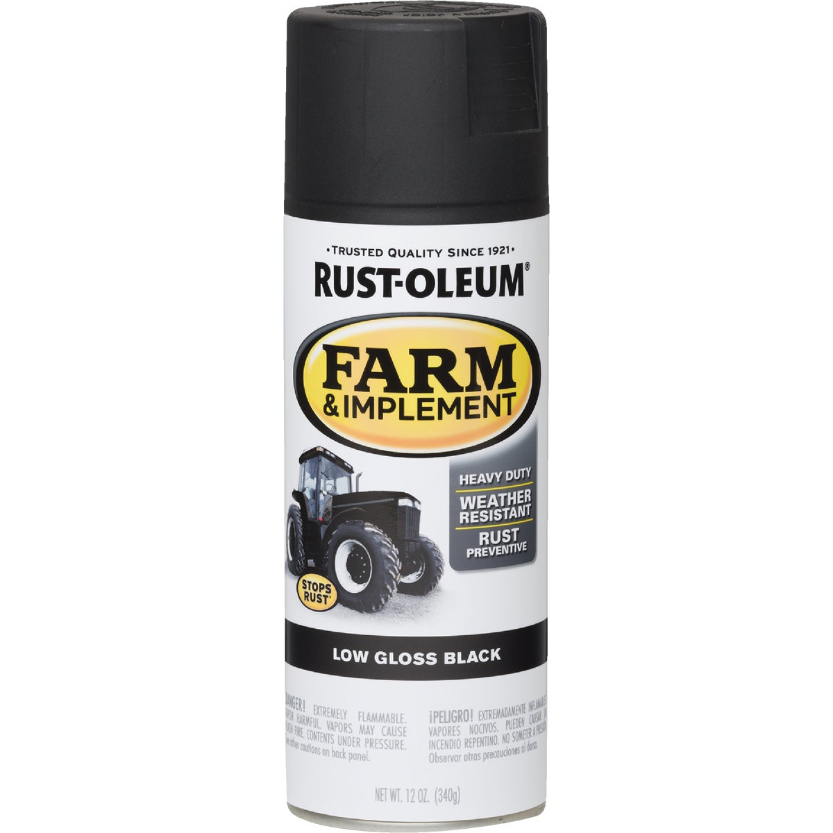 Rust-Oleum 12 Oz. Low Gloss Black Farm & Implement Spray Paint