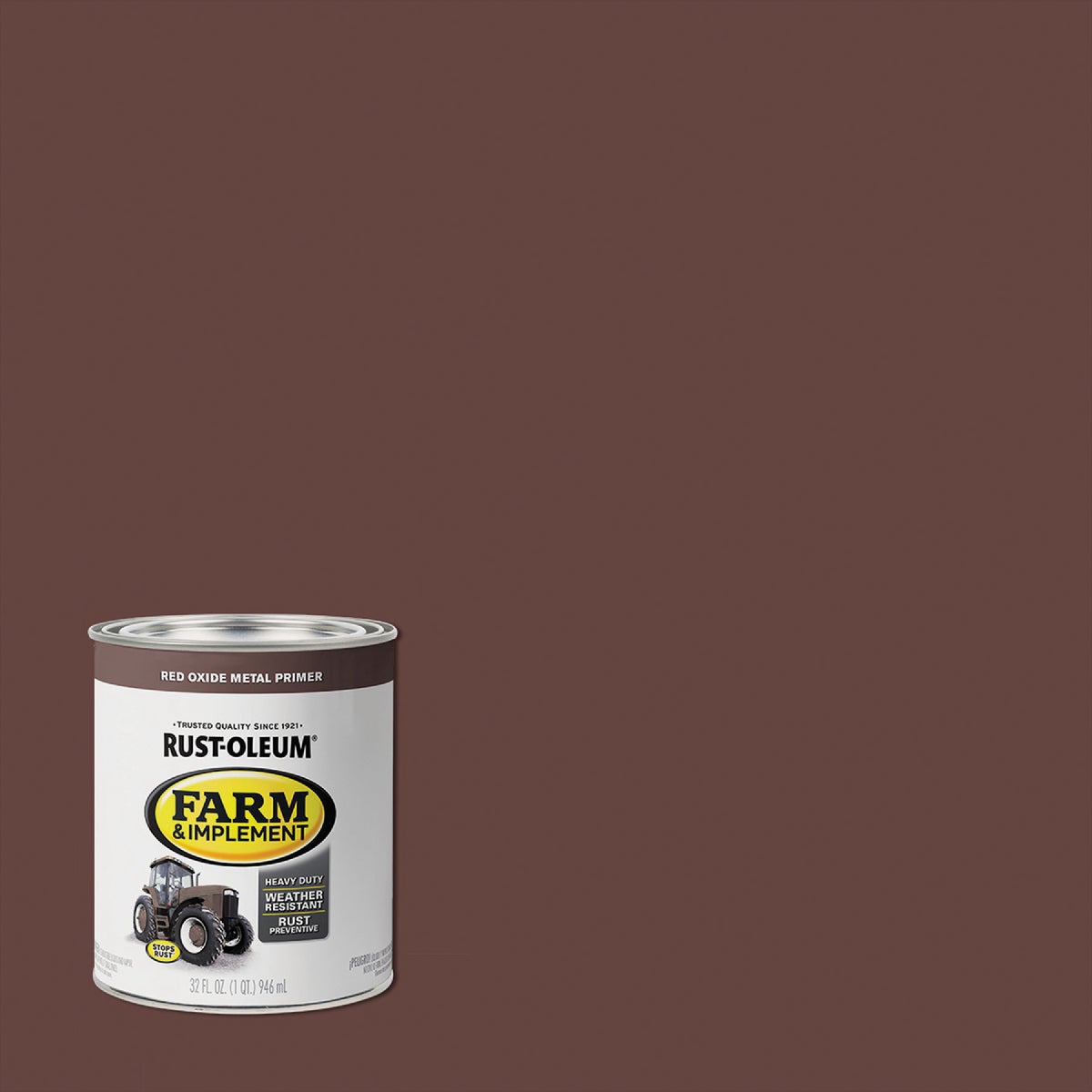 Rust-Oleum 1 Quart Red Oxide Metal Primer Gloss Farm & Implement Enamel