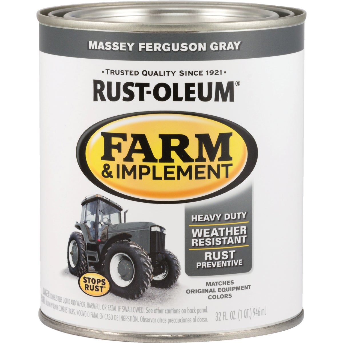Rust-Oleum 1 Quart Massey Ferguson Gray Gloss Farm & Implement Enamel