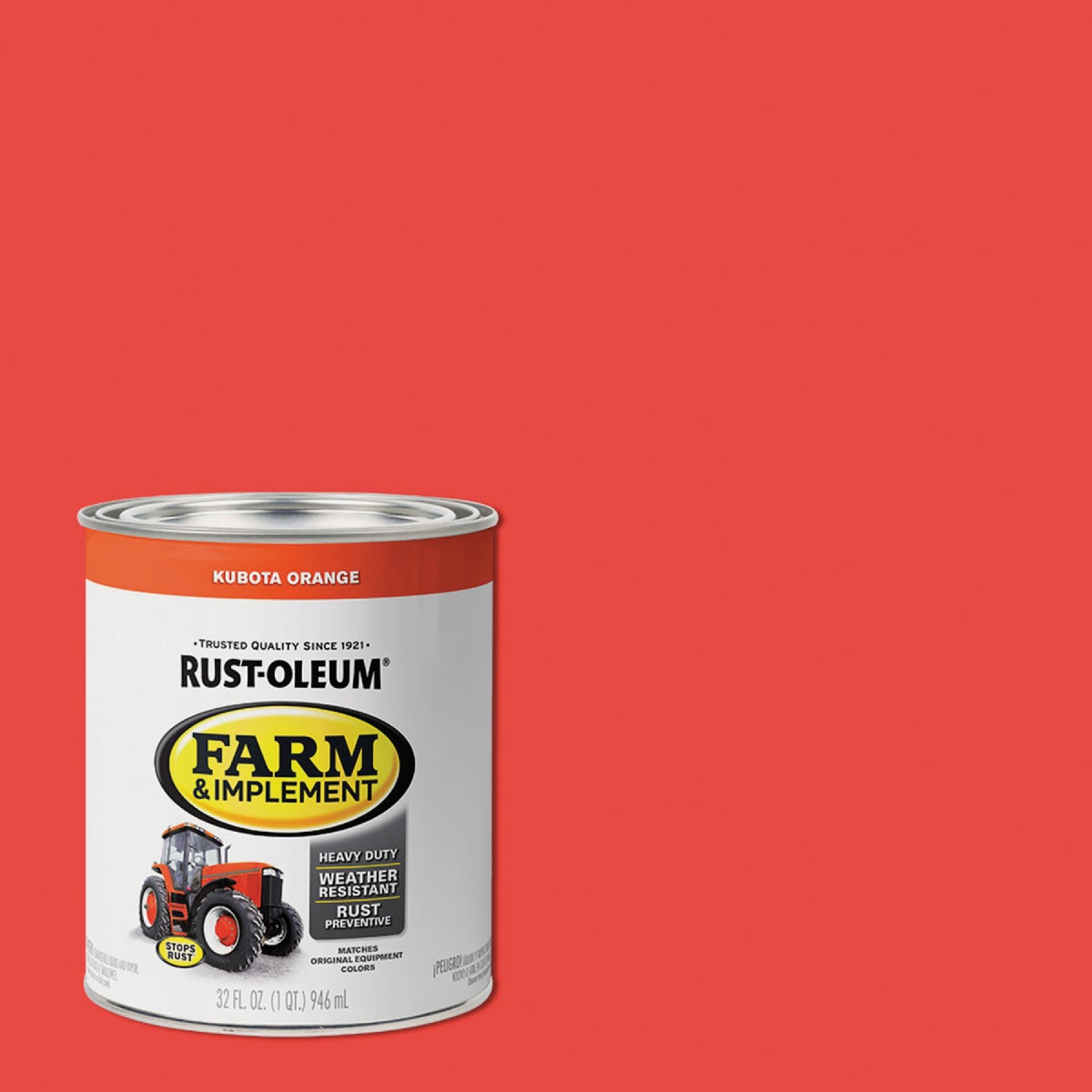 Rust-Oleum 1 Quart Kubota Orange Gloss Farm & Implement Enamel