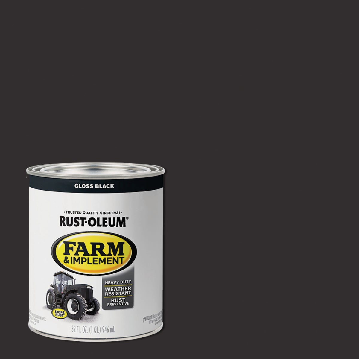 Rust-Oleum 1 Quart Black Gloss Farm & Implement Enamel