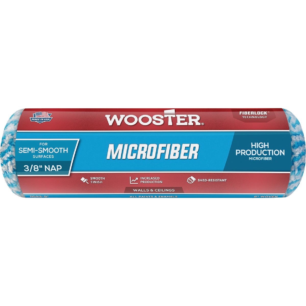 Wooster 9 In. x 3/8 In. Microfiber Roller Cover