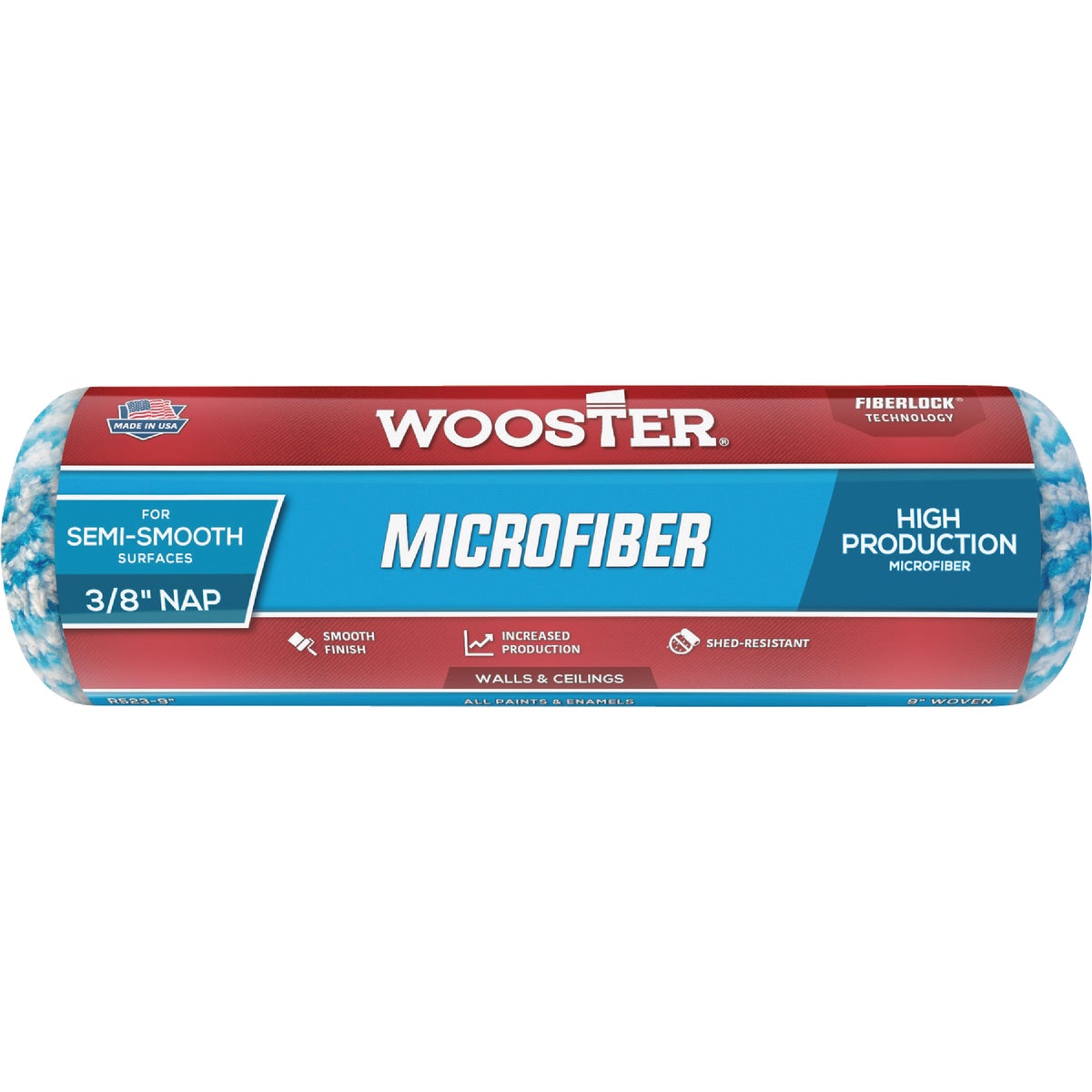 Wooster 9 In. x 3/8 In. Microfiber Roller Cover