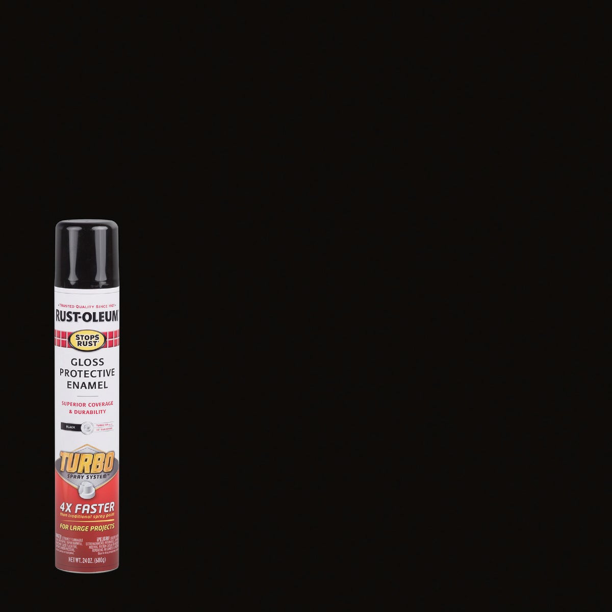 Rust-Oleum Stops Rust 24 Oz. Gloss Black Turbo Spray Paint