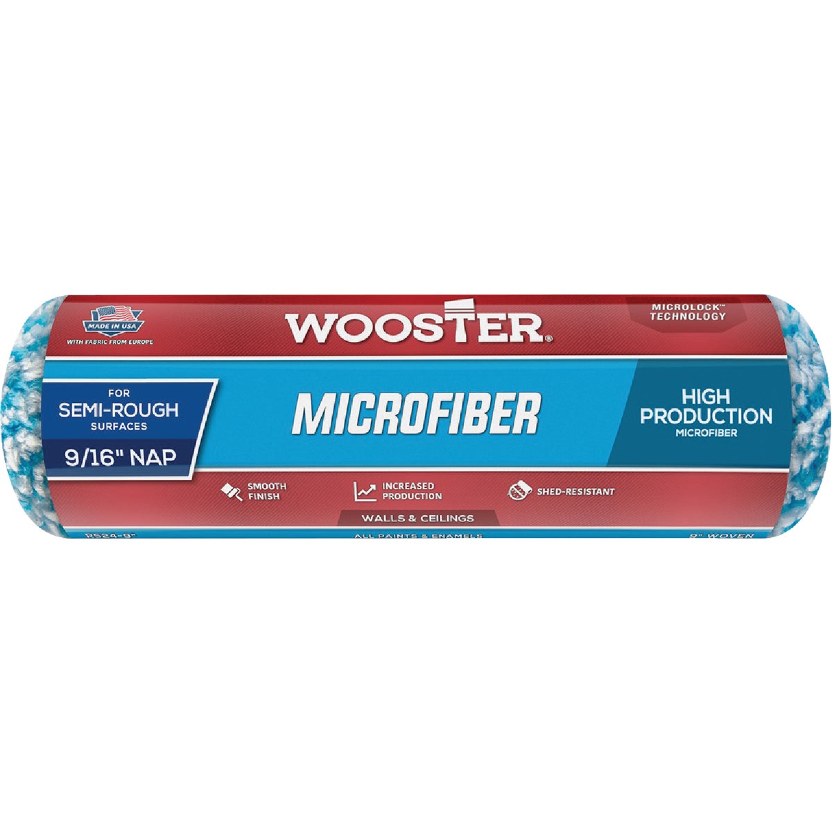 Wooster 9 In. x 9/16 In. Microfiber Roller Cover