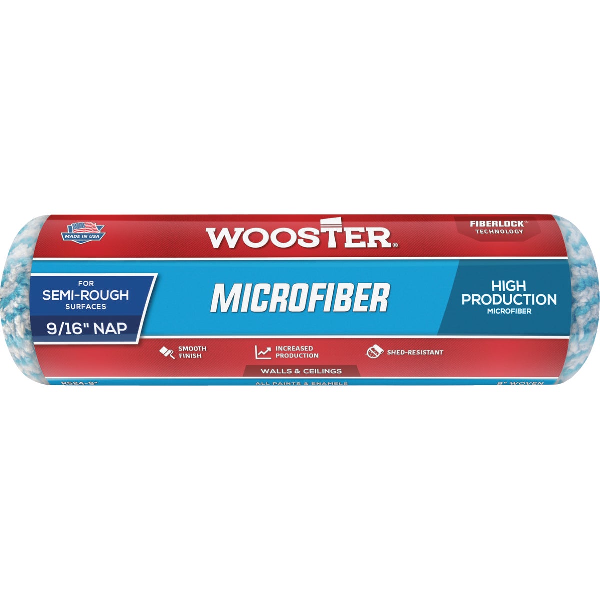 Wooster 9 In. x 9/16 In. Microfiber Roller Cover