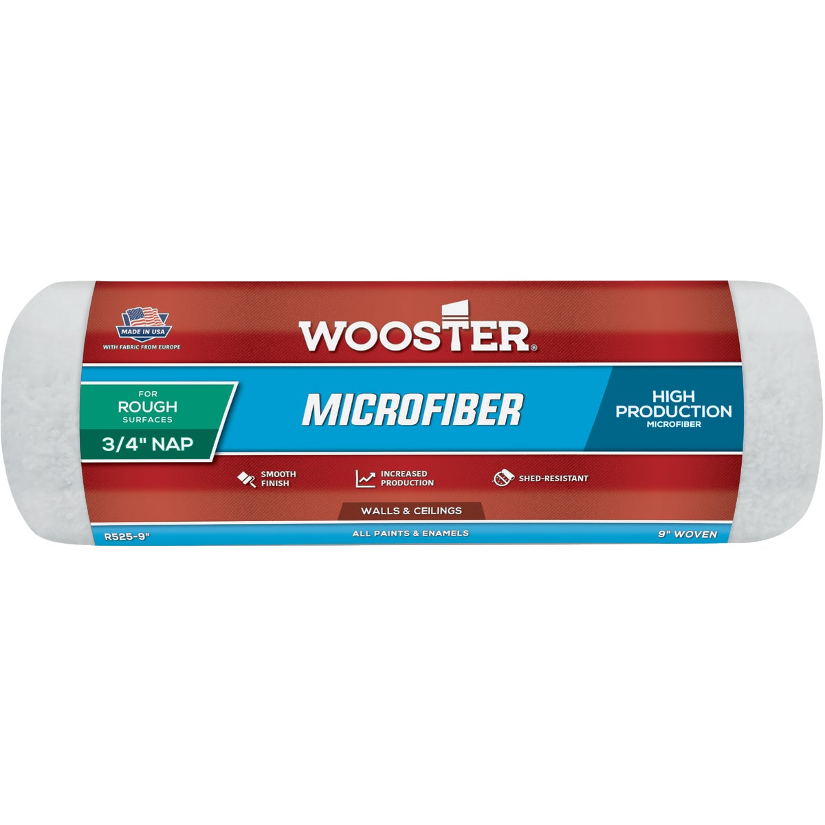 Wooster 9 In. x 3/4 In. Microfiber Roller Cover