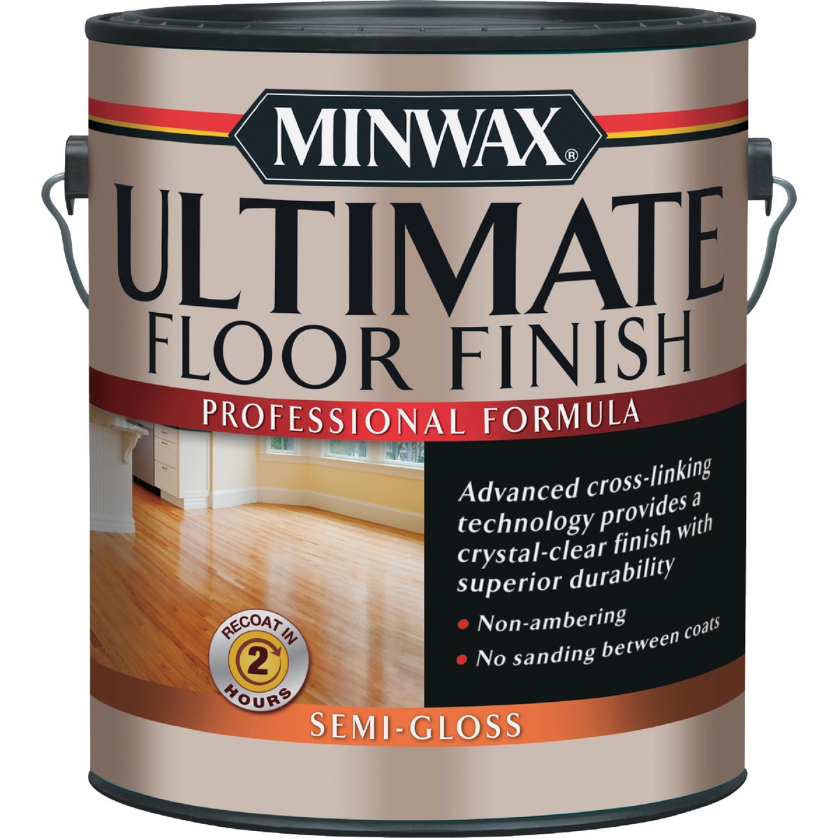 Minwax ULTIMATE 1 Gallon Semi Gloss Water-Based Polyurethane Floor Finish