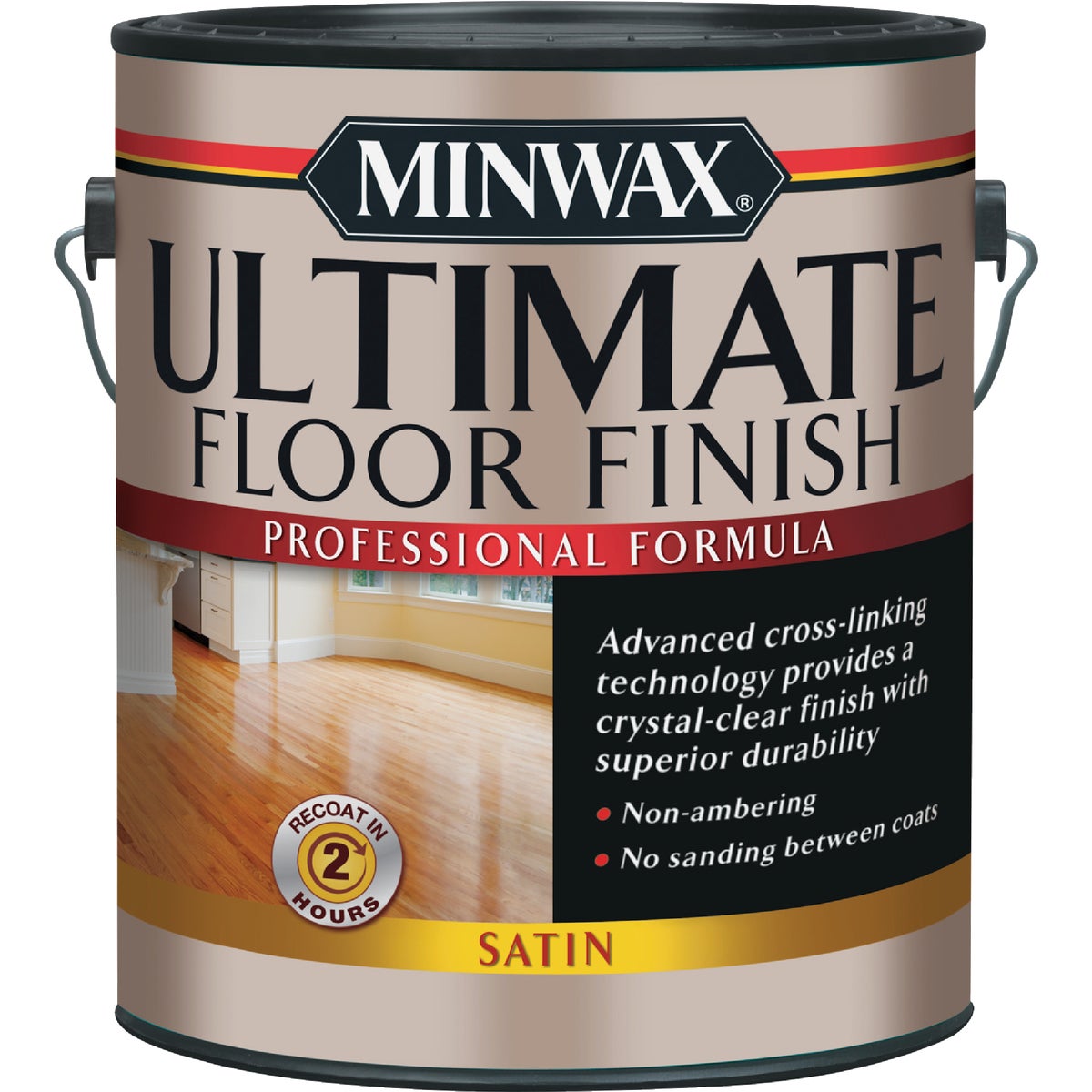 Minwax ULTIMATE 1 Gallon Satin Water-Based Polyurethane Floor Finish