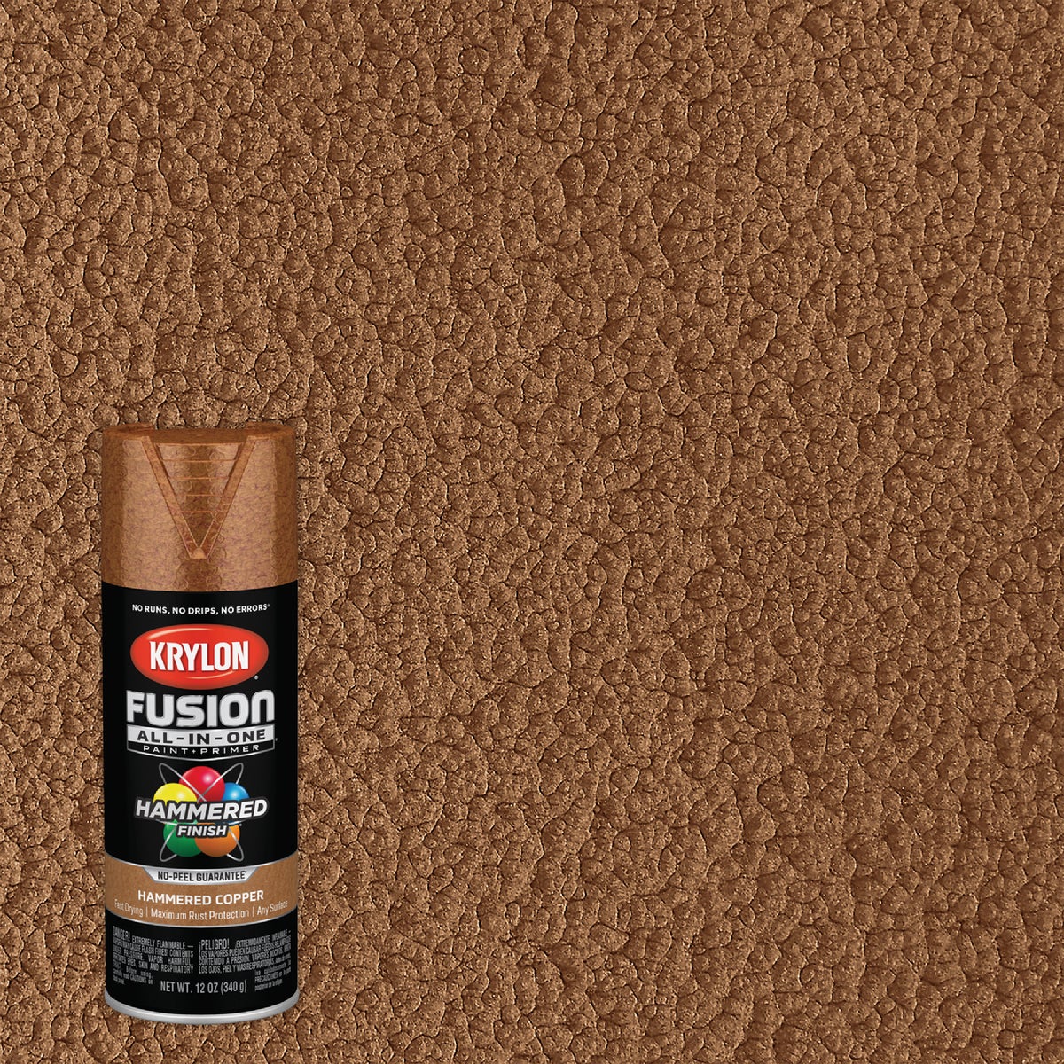 Krylon Fusion All-In-One Hammered Spray Paint & Primer, Copper