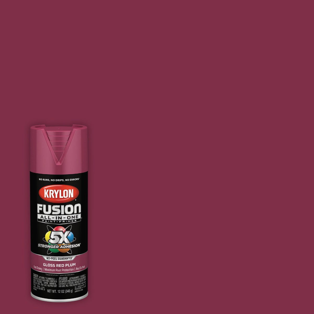 Krylon Fusion All-In-One 12 Oz. Gloss Spray Paint, Red Plum