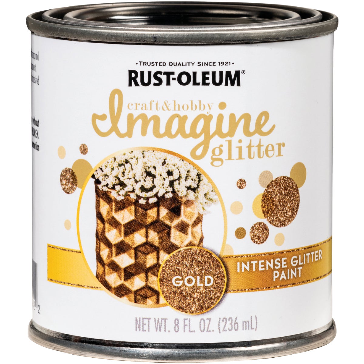 Rust-Oleum Imagine Craft & Hobby 8 Oz. Intense Gold Glitter Paint