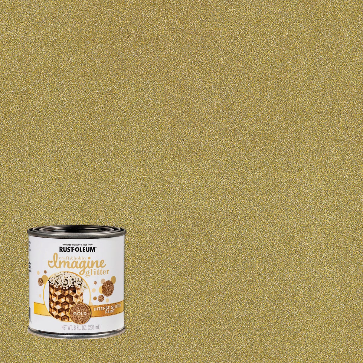 Rust-Oleum Imagine Craft & Hobby 8 Oz. Intense Gold Glitter Paint