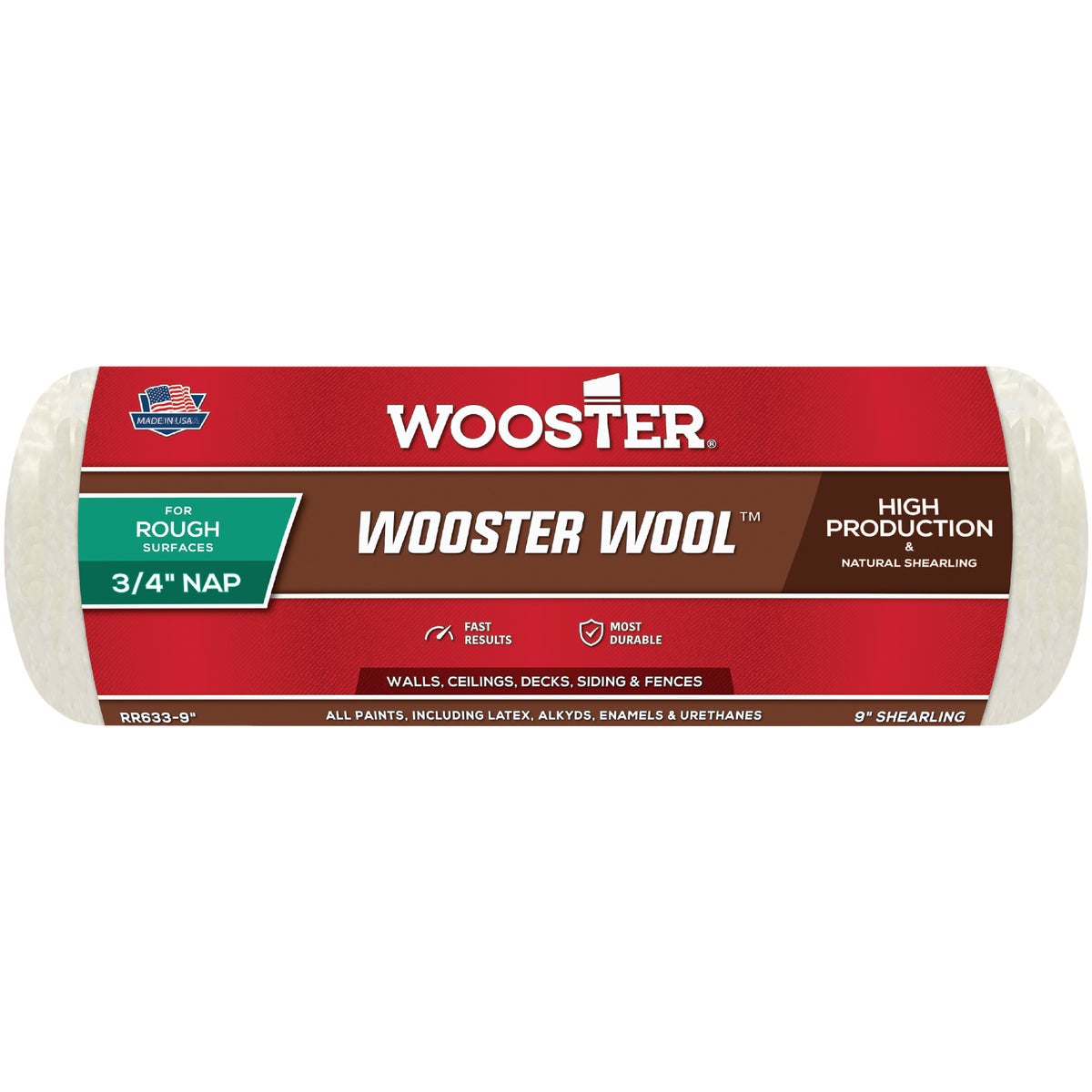 Wooster Wool 9 In. x 3/4 In. Paint Roller Cover