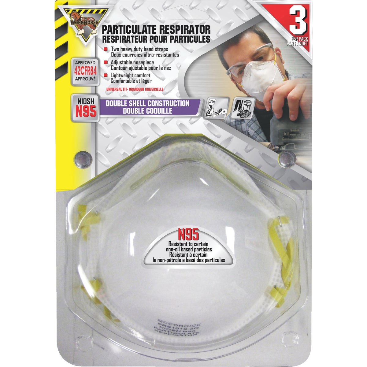 McCordick Glove N95 Dust & Mist Mask (3-Pack)