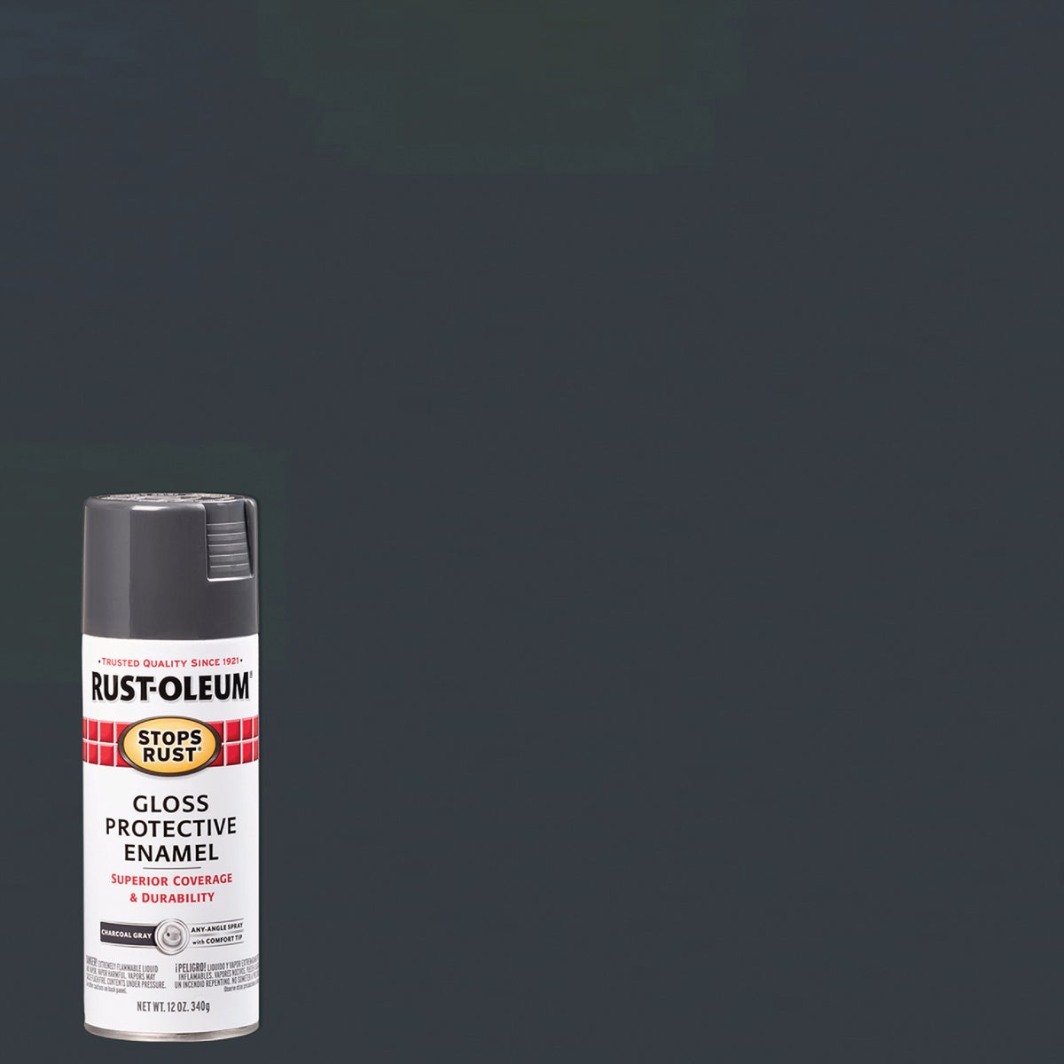 Rust-Oleum Stops Rust 12 Oz. Charcoal Gray Gloss Anti-Rust Spray Paint