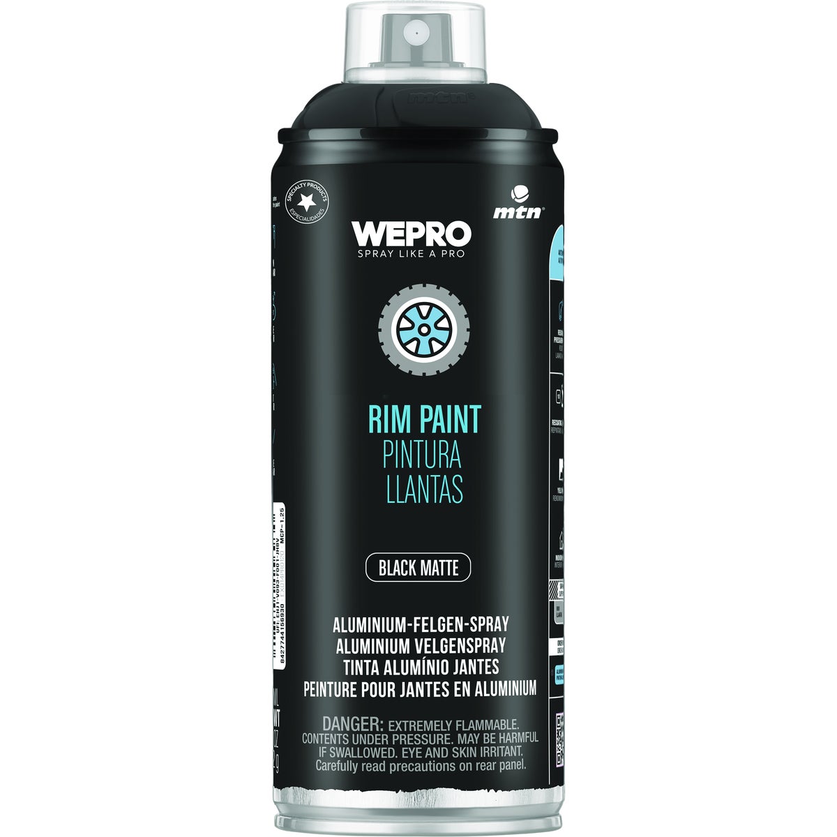 MTN WEPRO 400ml Matte Black Wheel Rim Spray Paint