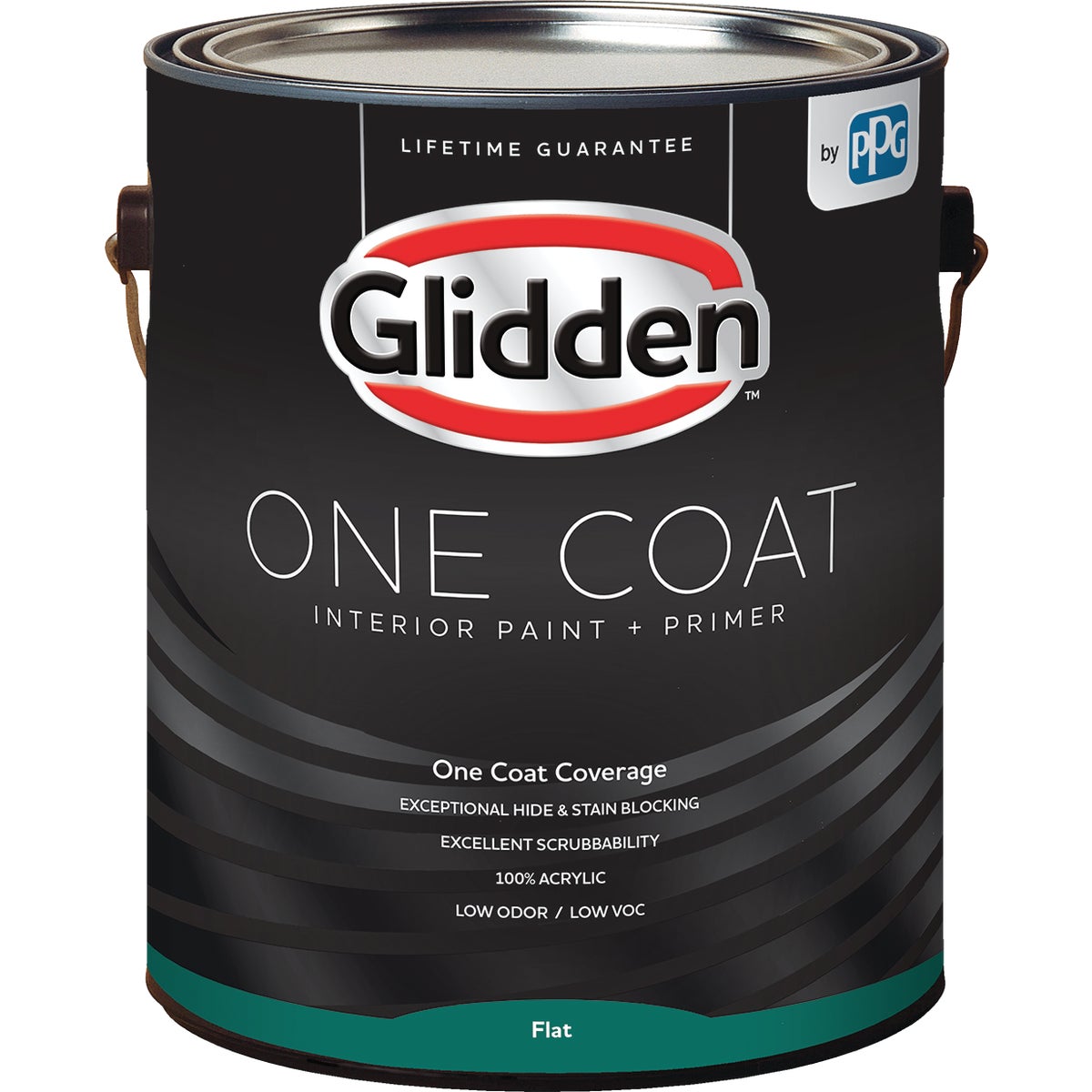 Glidden One Coat Interior Paint + Primer Flat White & Pastel Base 1 Gallon