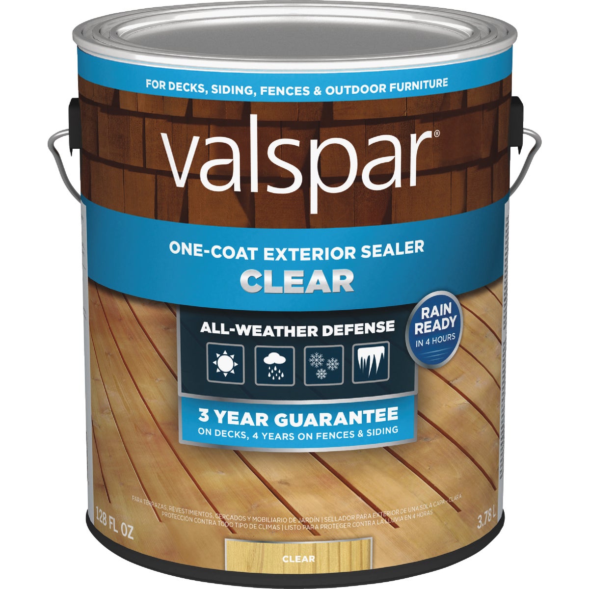 Valspar One-Coat Deck Stain, Clear, 1 Gal.