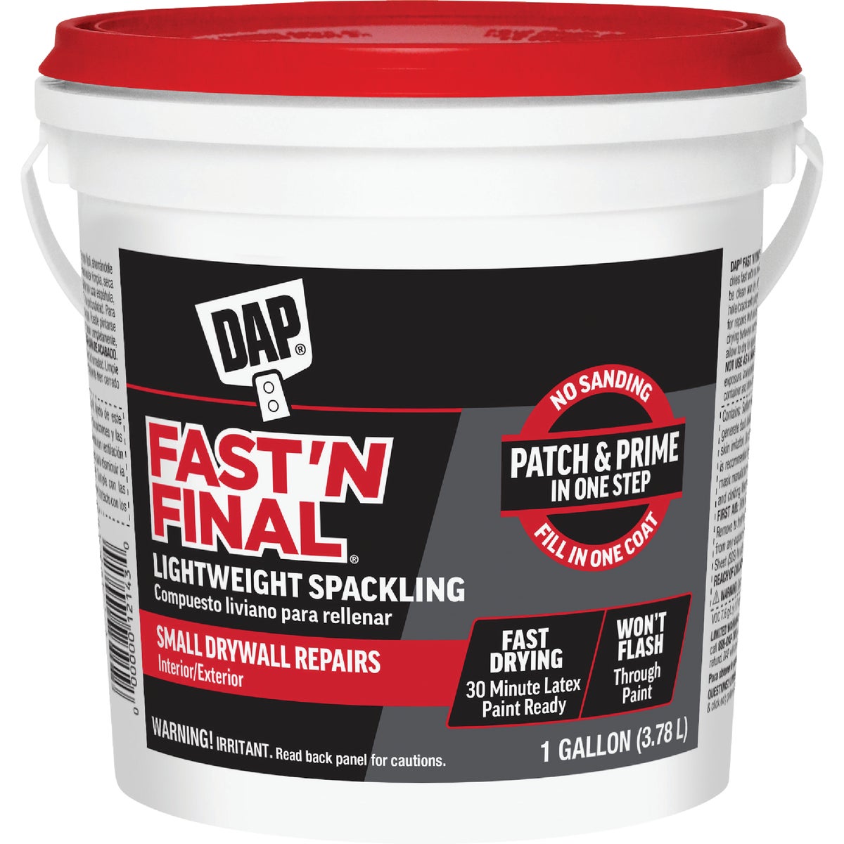 DAP Fast 'N Final 1 Gal. Lightweight Latex Patch & Prime Spackling