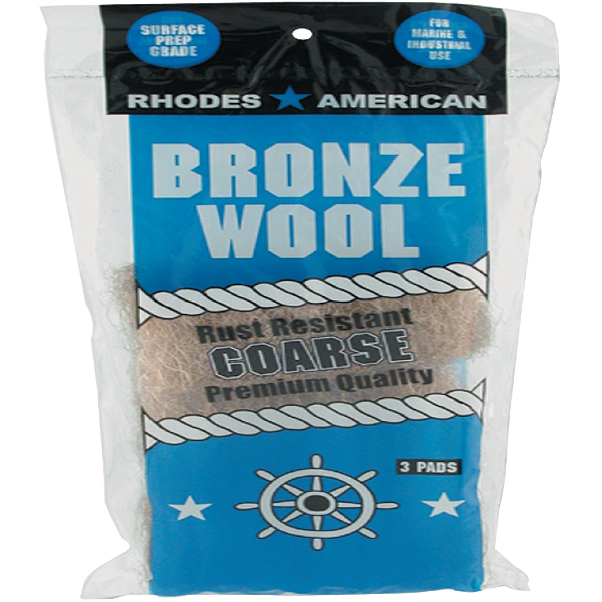 3PK COARSE BRONZE WOOL