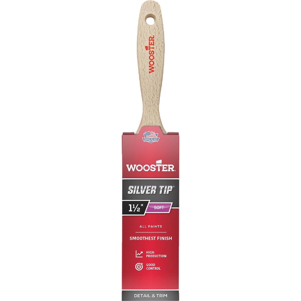 Wooster SILVER TIP 1-1/2 In. Flat Sash Varnish And Paint Brush