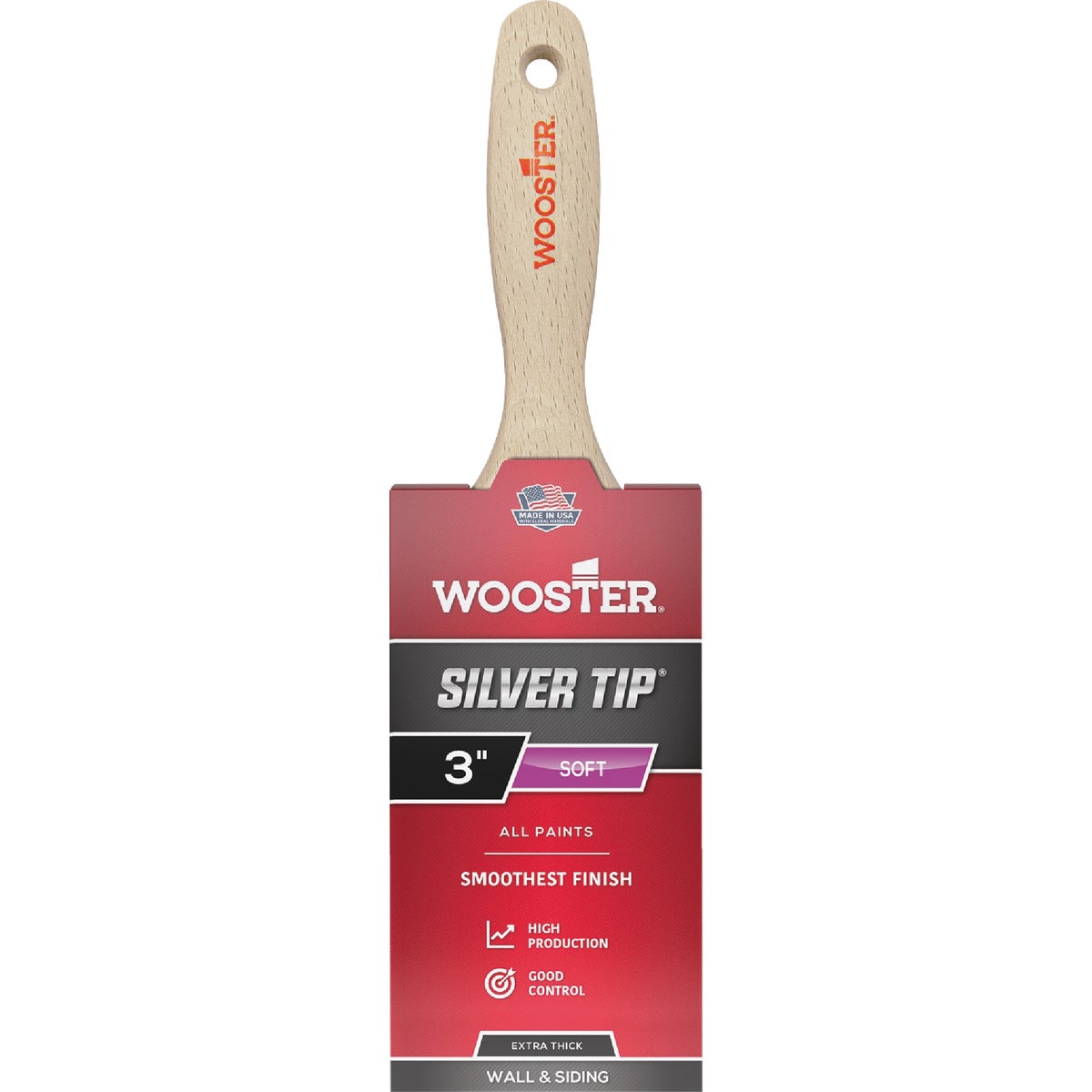 Wooster SILVER TIP 3 In. Flat Wall Varnish And Paint Brush