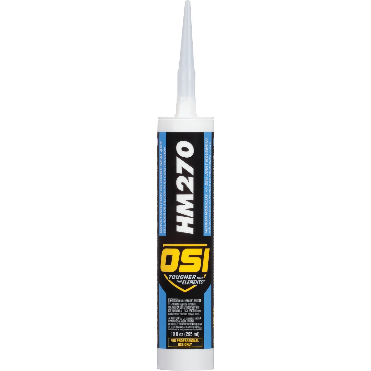 OSI HM-270 10 Oz. Clear 100% Silicone Construction Sealant