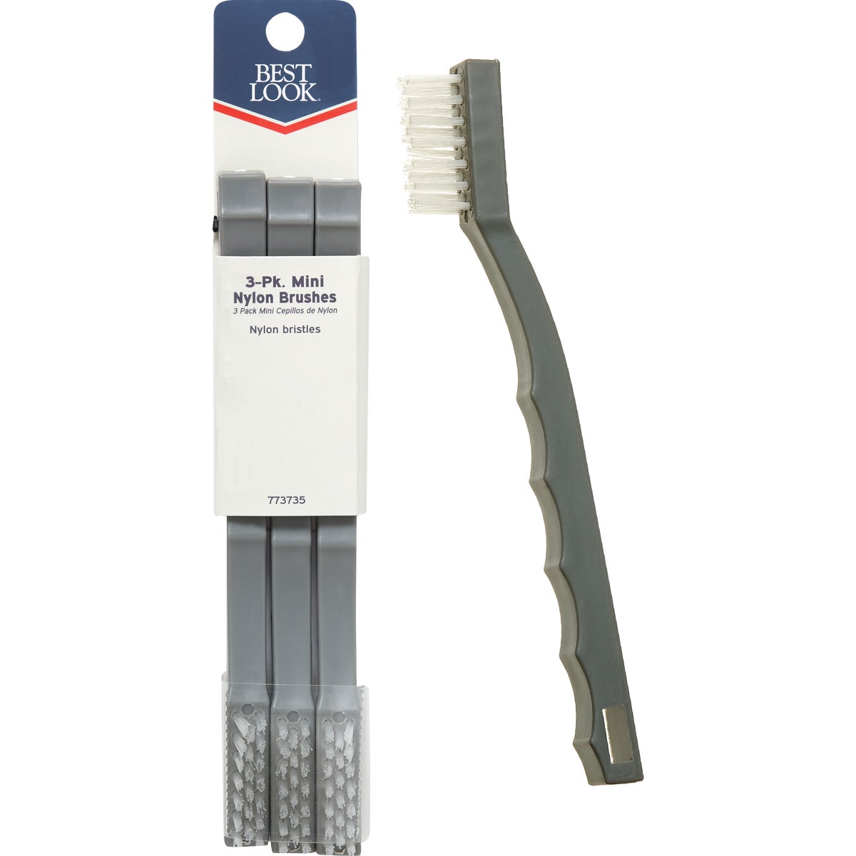 Best Look Nylon Bristle Mini Tile & Grout Brush (3-Pack)