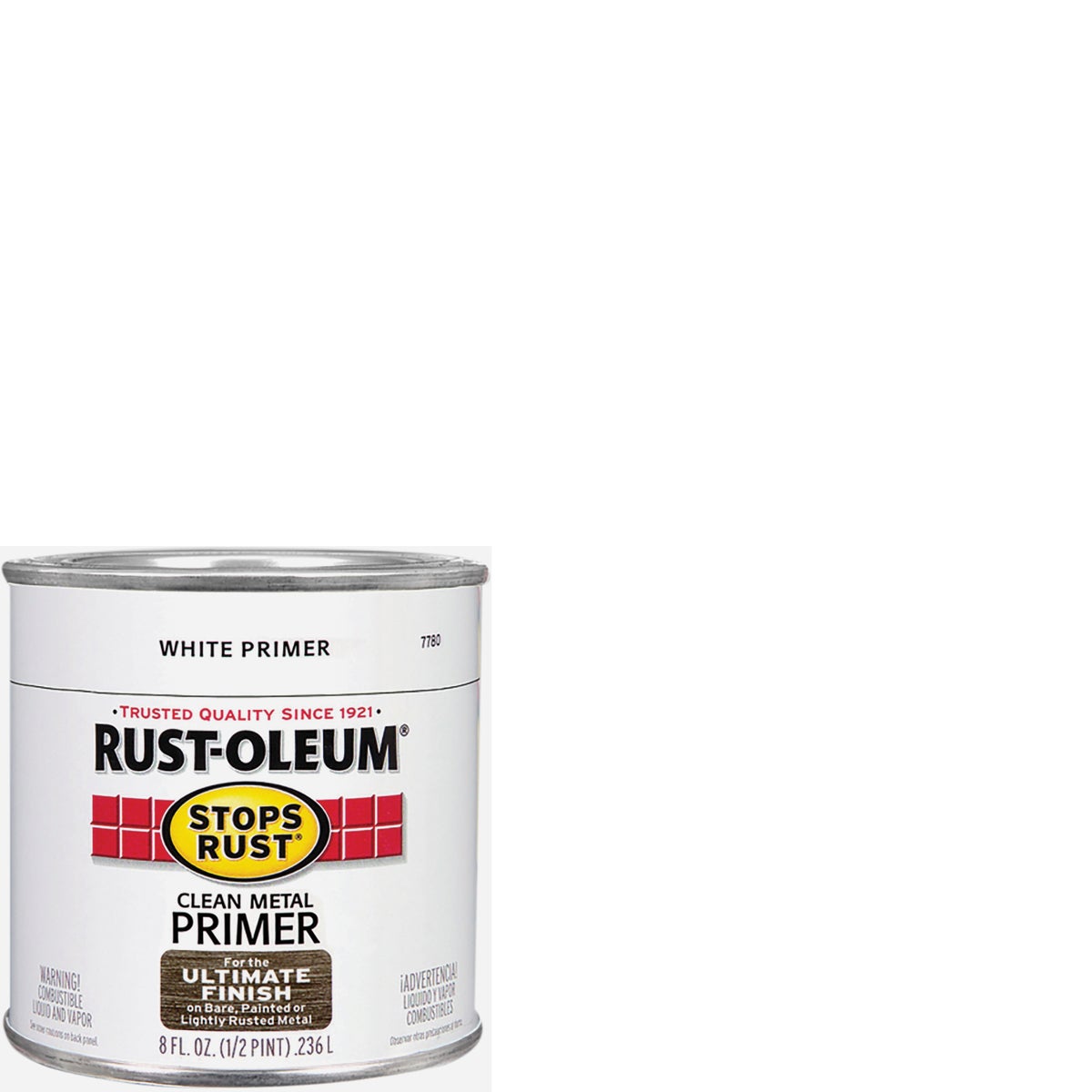 Rust-Oleum Stops Rust Clean Metal Primer, White, 1/2 Pt.