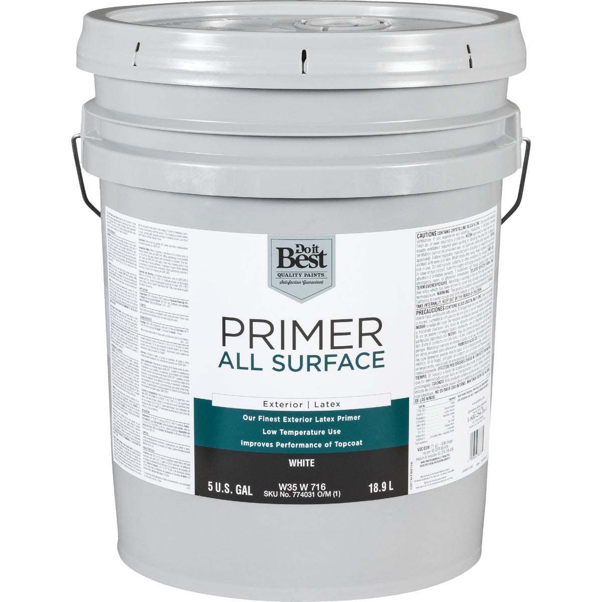 Do it Best White All Surface Exterior Primer, 5 Gal.